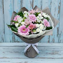 Букет цветов из:  Герберы, Альстромерии и Хризантемы в Псыгансу