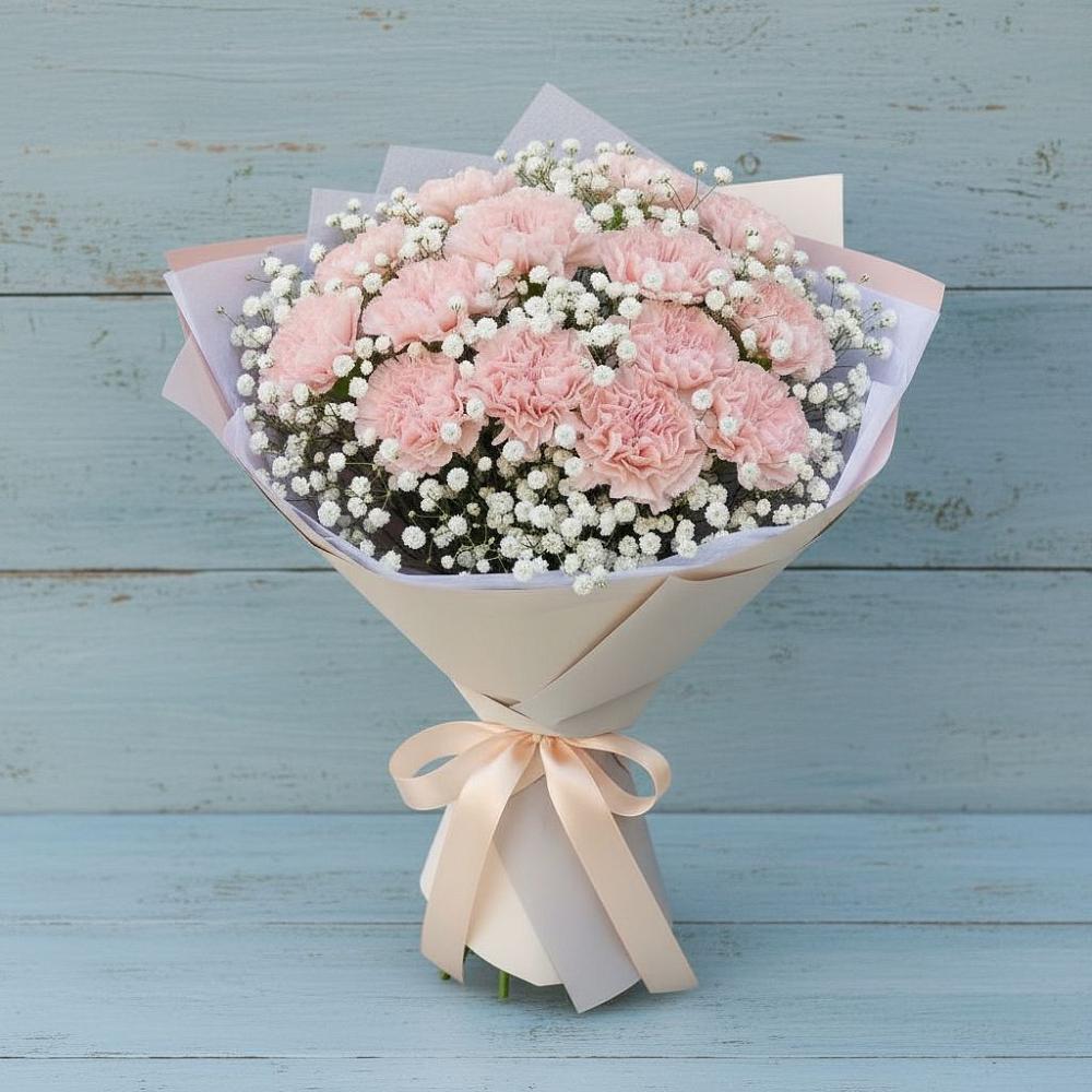 Букет цветов из: Гвоздики в Псыгансу