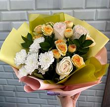 Букет цветов из:  Розы и Хризантемы #REPLACE_PRED# Псыгансу