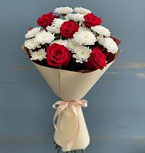 Букет цветов из:  Розы и Хризантемы в Псыгансу