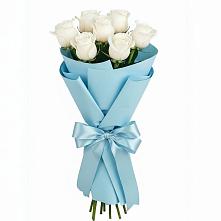 Букет 7 белых роз Проуд в Псыгансу