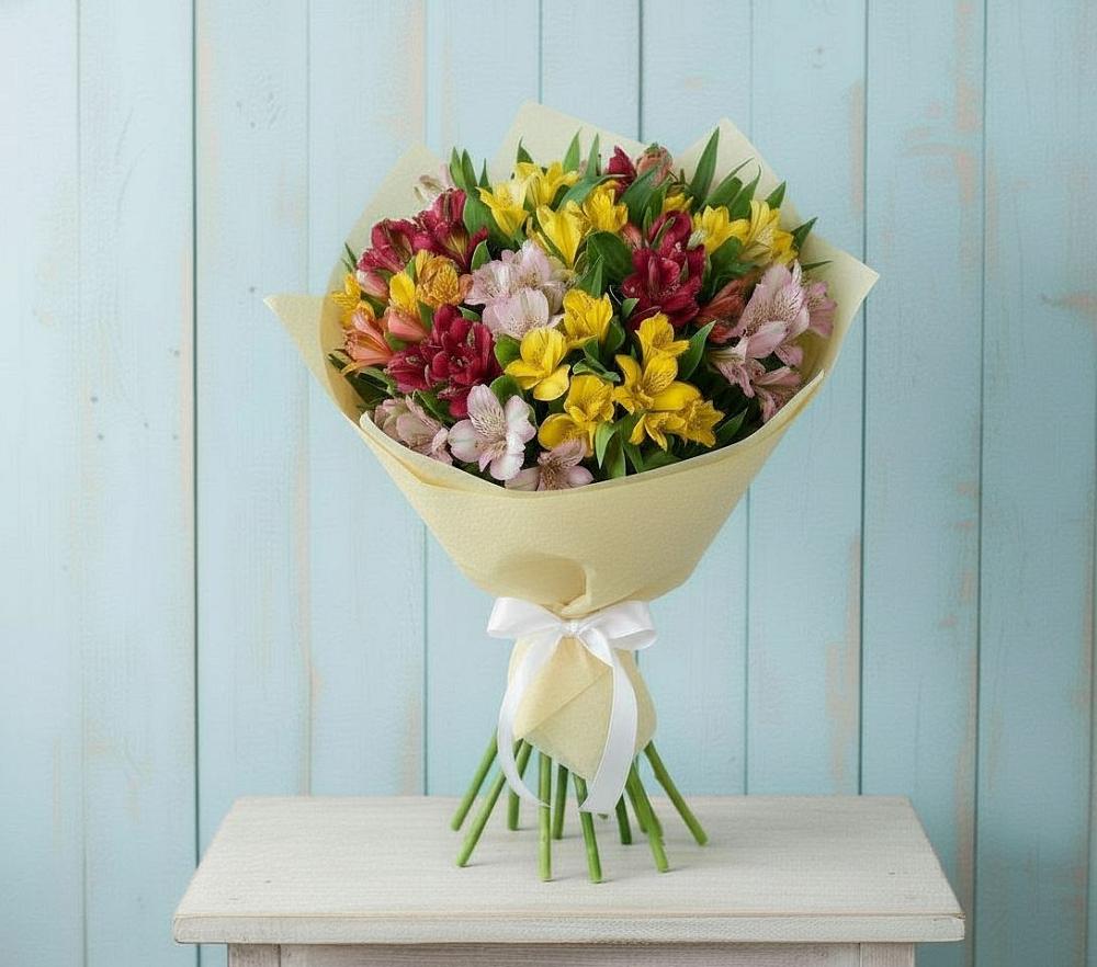 Букет цветов из: Альстромерии в Псыгансу