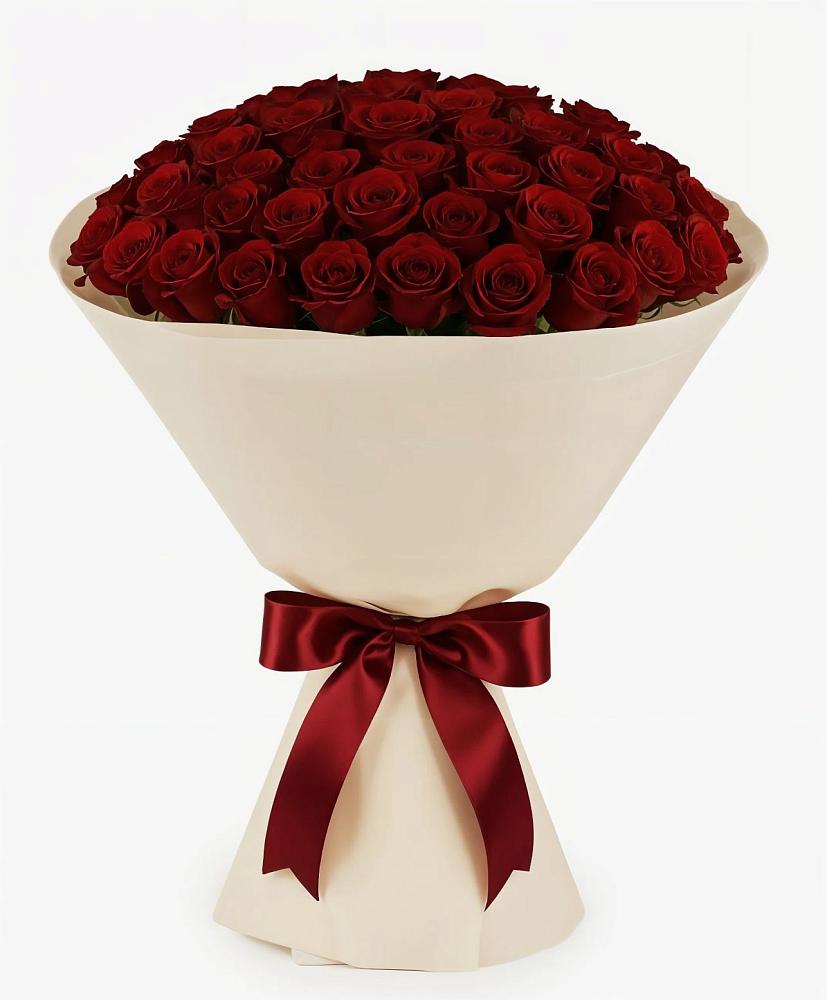 Букет 101 Бордовая роза Блэк Бакарра в Псыгансу