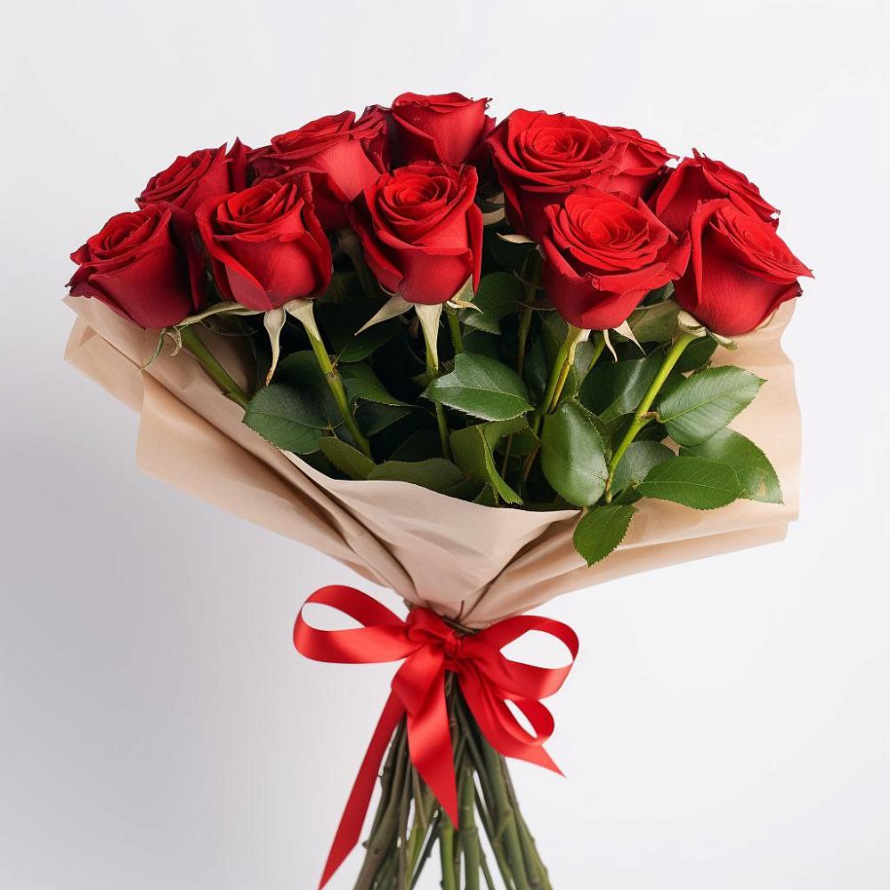 Букет 11 Красных роз Эдлесс Лав в Псыгансу