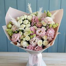 Букет цветов из:  Альстромерии и Розы в Псыгансу