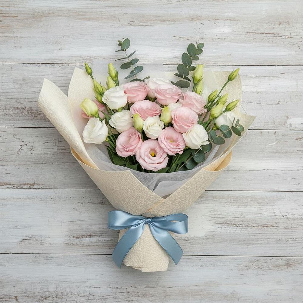 Букет цветов из: Лизиантусы в Псыгансу